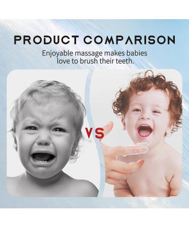 3PCS YAFIYGI Baby Finger Toothbrush Set | 100% BPA Free Teething Cleaning | Soft Babies Massager for Healthy Oral Habits | Infant & Toddler Teeth Brush - Buy Online on GoSupps.com