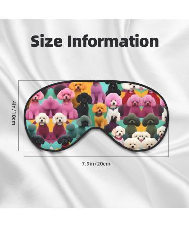 Poodles Dogs Print Double-Sided Eye Mask Soft and Light Blocking for Enhancing Sleep Quality - Buy Online on GoSupps.com
