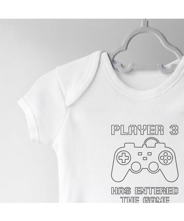Hippowarehouse Player 3 Baby Vest Bodysuit - Short Sleeve for Boys and Girls - Buy Online on GoSupps.com