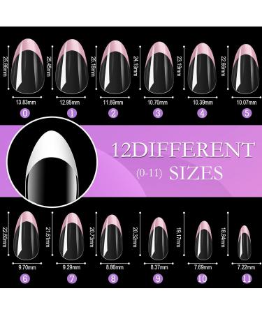 120 Pieces French Acrylic False Nails Tips Full Cover Fake Nails Extension White Tip Press on Nails Acrylic Nail Tips for Woman Girls Finger Manicure Salon Home Nails Art DIY (12 Sizes White Clear) - Buy Online on GoSupps.com