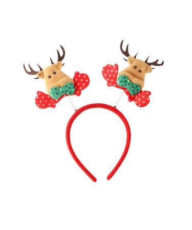 Christmas Headband Antlers Cute Xmas Dress Up Ears Head Decoration Men Women Adult Kid Costume Party Mini Reindeer