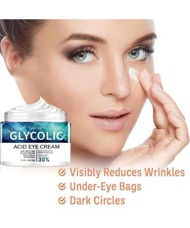 Buy Glycolic Acid Eye Cream 30g - Anti Wrinkle Hydrating Reduces Dark Circles & Puffiness - Buy Online on GoSupps.com
