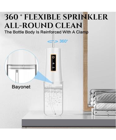 Cordless Water Dental Flosser for Teeth - RUN.SE 230ml Portable Oral Rinse with 3 Modes 4 Interchangeable Nozzles - Rechargeable IPX4 Waterproof Oral Rinse for Home and Travel (white) - Buy Online on GoSupps.com