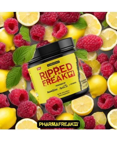 Pharmafreak Ripped Freak Fat Burner Powder Maximum Strength Thermogenic Formula for Men & Women | Energy Focus & Weight Loss Support | Raspberry Lemonade | 217g - Buy Online on GoSupps.com
