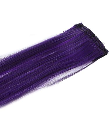 Colorful Hair Extensions Multicolor Party Highlight Straight Hair Clips Girls Synthetic Hair Extensions Colorful Hair Extensions Highlight Wig Clips Hair Extensions Highlight Wigs Women's(Purple) - Buy Online on GoSupps.com