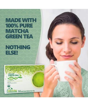 MatchaDNA Certified Organic Matcha Green Tea - 100 Teabags | Matcha DNA - Buy Online on GoSupps.com