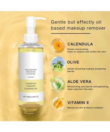 Calendula Makeup Remover Cleansing Oil Calendula Cleansing Oil For Face Deep Pore Cleanser Oil Relieve Blackhead Deep Cleansing Oil For Cleansing Of Pores Oil Cleanser Effect For All Skin Type - Buy Online on GoSupps.com