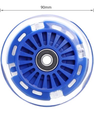 Gladeer 3-Wheeled Scooter Rear Wheels 80mm 2-Pack with Light Up feature - Inline Skate Replacement Wheels w/Bearings (Blue) - Buy Online on GoSupps.com