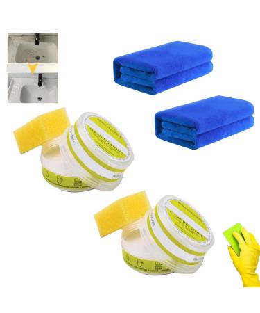Eco-Friendly Cleaning Stone Clean It Eco-Friendly Cleaning Stone Cleaning Pebble Stone Shower Floor Clean It Cleaning Stone with Sponge Multi-Purpose Cleaning Stone for Bathroom (2PCS One Size) 2pcs One Size