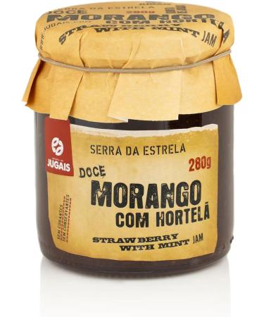 Strawberry and Peppermint Jam - Set of 3 x 280 g jars - Sweet and Fresh - for desserts and breakfasts - No dyes or preservatives - Portuguese gourmet product - Buy Online on GoSupps.com