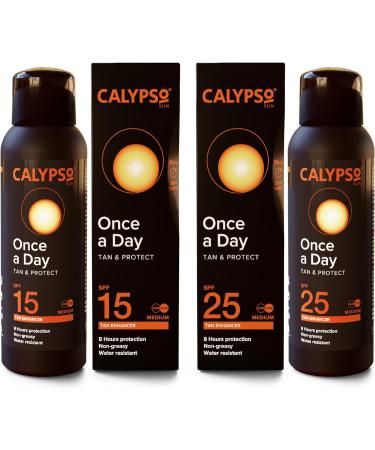 Calypso Once A Day Tan & Protect SPF15 and SPF25 Multipack - Buy Online on GoSupps.com