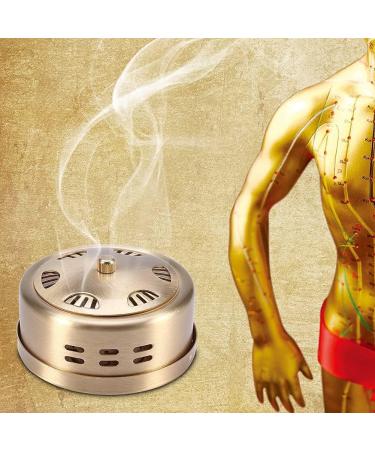 Adjustable Copper Moxibustion Box - 3 Corridors Thickened Acupuncture Burner Holder with Temperature Control for Senior Health Care - Buy Online on GoSupps.com