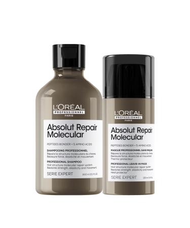 L'Or al Professionnel LOr al Professionnel Routine for very damaged hair set with Shampoo and Leavein Mask Restores the Molecular Structure of the Hair Absolut Repair Molecular