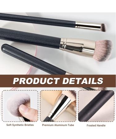 3Pcs Foundation Concealer Brush Slanted Foundation Brush for Liquid Makeup Angled Cream Foundation and Under Eye Concealer Brush Set for Blending Cream Powder Buffing Stippling (3 Sizes) - Buy Online on GoSupps.com