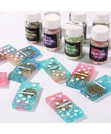 LET'S RESIN Opal Chunky Glitter 12 * 10g Craft Powder for Tumblers/Slime - Iridescent Chameleon Sequins Glitter for Festival Decor (0.35oz Each) - Buy Online on GoSupps.com