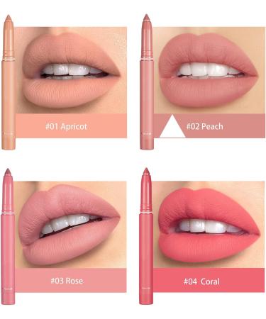 Lip Liner Creamy- Lip Liner Pencil Lip Liner with Sharppens -Vegan Cruelty Free-Matte Lip Liner Smooth and Soft - Precise And Define -Easy to Use liner (02# Peach) - Buy Online on GoSupps.com