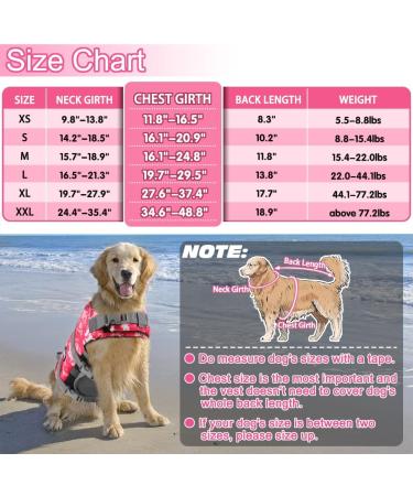 Emust Dog Chimney: Reflective Adjustable Buoyant Swim Vest with Rescue Handle - New Pink Camouflage - Buy Online on GoSupps.com