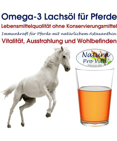 Premium Omega-3 Salmon Oil for Horses | Cold-Pressed Fish Oil for Skin & Immune Support | 3L Glass Bottle (3x1L) - Natural Horse Food - Buy Online on GoSupps.com