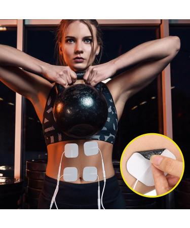 TENS Unit Replacement Pads 5x5CM - 40PCS Self-Adhesive Electrodes | Reusable Square Tens Pads with 2mm Connector | Electrotherapy Compatible, White - Buy Online on GoSupps.com