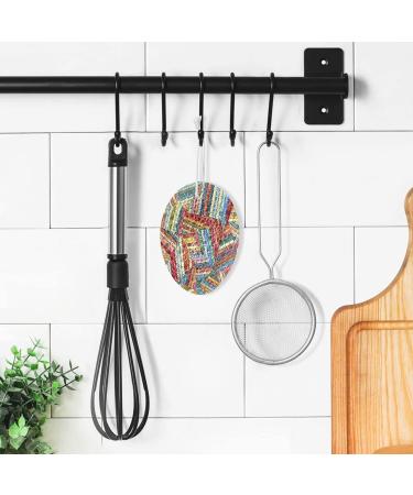 3-Pack Cleaning Kitchen Sponges Oval Striped Printed Embroidery Pattern Kitchen Cellulose Dishwashing Wood Pulp Cotton one sizex3 Striped Printed Embroidery Pattern - Buy Online on GoSupps.com