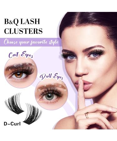 Lash Clusters 208 PCS D Curl Volume Individual Eyelash Extensions Kit - Soft Wispy False Lashes - DIY Lash Extensions 8-16mm - Comfortable Band - Pack of 1 - Buy Online on GoSupps.com