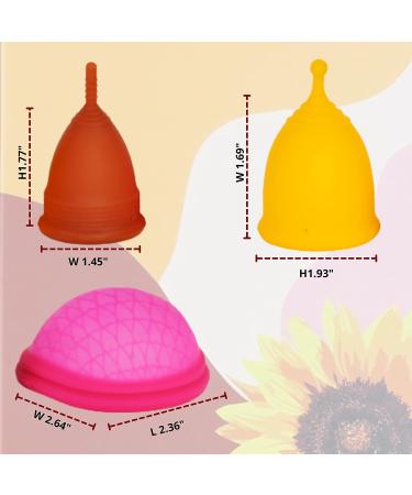 TULULU Menstrual WonderCups Variety Pack of 3 Medical Grade Silicone Discs Sustainable & Soft Menstrual Cup Alternative - Buy Online on GoSupps.com