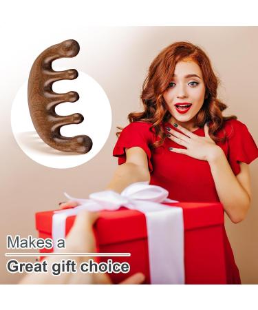 Premium Wooden Massage Comb | Wide Tooth Sandalwood Head Massage Tool for Acupuncture & Gua Sha | Unisex Hair Care - Buy Online on GoSupps.com