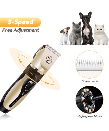 USB Rechargeable Dog Grooming Clipper Kit - Low Noise Pet Hair Trimmer Set for Dogs and Cats | NA - Buy Online on GoSupps.com