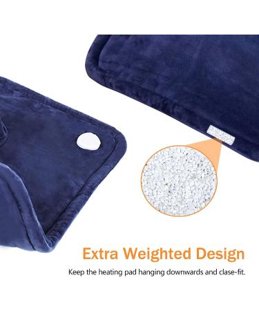 ADvancore Electric Weighted Heating Pad for Neck & Shoulder - Portable Pain Relief Wrap with 6 Heat Settings, Machine Washable - Ideal for Women, Men, Mom, Dad - Buy Online on GoSupps.com