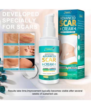 100% Silicone Scar Gel - Advanced Scar Treatment for Surgical C-Section Stretch Marks Acne & Burns | Premria BEAUTY - 1.7oz (50g - Buy Online on GoSupps.com