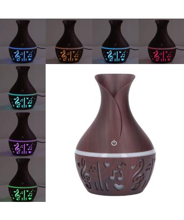 Aromatherapy Diffuser Essential Oil Diffuser Ultra Quiet USB Power Durable ABS 5V 1A Auto Shut Off LED Night Wood Grain for Office Sprayer