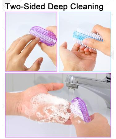 DAYGOS Nail Brush for Cleaning Fingernails - 2 Sided Hand Scrub Brushes - Manicure Tool for Men, Women, Kids - 4PCS - Buy Online on GoSupps.com