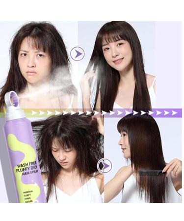Reduces Greasiness & Oiliness Hair Volumizer Spray Wash Free Fluffy Dry Hair Spray Oil Control Fluffy Volumizing Dry Hair Spray Dry Hair Spray For Everyone (150ML-2PCS) - Buy Online on GoSupps.com