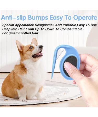 2 PCs Pet Knotting Comb Set - Effective Hair Removal for Cats & Dogs | Blue & Green Knitting Comb for Matted Fur - Buy Online on GoSupps.com