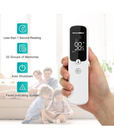 CHOICEMMED Forehead Infrared Thermometer: Digital Fever Alert Thermometer for Newborns, Kids, and Adults - Fast & Accurate Temperature Reading - Buy Online on GoSupps.com