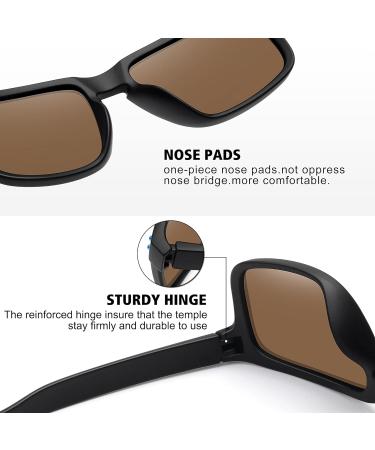 MEETSUN Polarized Sunglasses 2 Pack - Black + Blue Mirror Lens | UV400 Protection for Men and Women - Buy Online on GoSupps.com