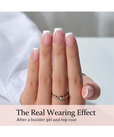 BTArtbox XCOATTIPS Gel Nail Kit - Short Square French Tip Press On Nails with Pink Soft Gel Tips Dual Protection & Nail Lamp - Buy Internationally - Buy Online on GoSupps.com