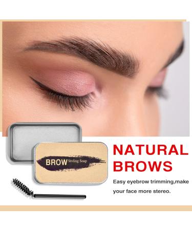 Eyebrow Soap Kit Brows Styling Soap Brow Wax Long Lasting & Waterproof Eyebrow Styling Pomade for Natural Brows Feathery Brows Makeup Balm - Buy Online on GoSupps.com
