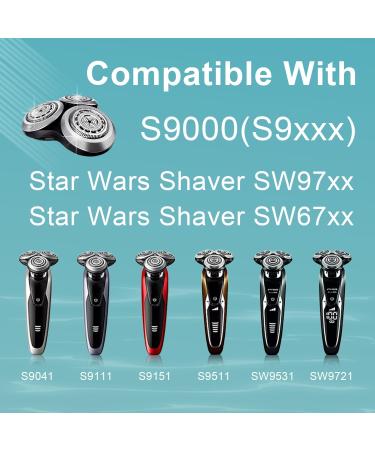 SH90 Replacement Rotary Heads for Philips Norelco 9000 Series | Upgraded Dual-Layer Blades & Metal Wheel Buckle - International Shipping Available - Buy Online on GoSupps.com