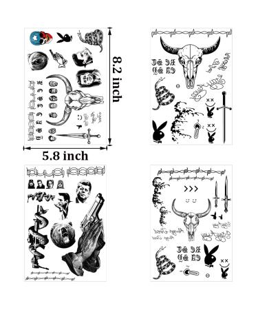 5 Sheets Halloween Temporary Face Tattoos - Cosplay Makeup Stickers for Women, Men, Teens - Hand & Neck Fake Tattoos - Halloween Costume Accessories - Buy Online on GoSupps.com