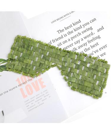 Natural Green Jade Eye Mask for Sleep - Eliminate Wrinkles & Puffiness - Buy Online on GoSupps.com
