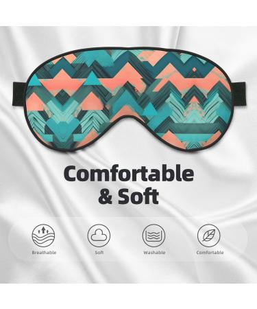 Buy Coral & Teal Arrows Print Unisex Sleep Mask | Double-Sided Eye Mask for Sound Sleep & Skin Care - Buy Online on GoSupps.com