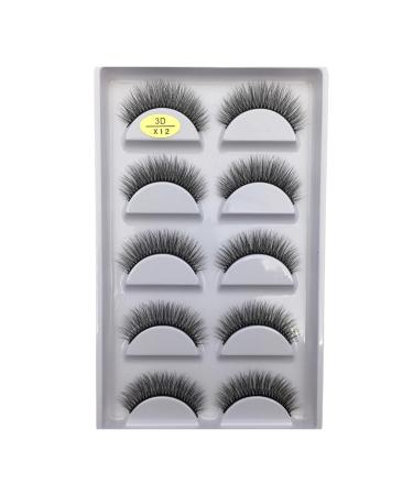 UAMOU 10/50 Boxes 37 Style 5 Pairs Natural 3D False Eyelashes Makeup Fake Eye Lashes Faux Cils Make Up Beauty Maquillaje Cheerfully (Color : 5Pairs X12 Size : 20 Boxes 100Pairs)