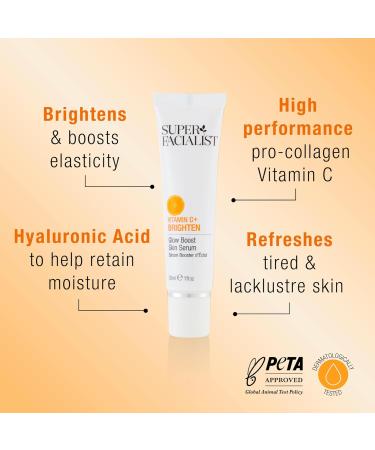 Super Facialist Vitamin C Glow Boost Serum - 30ml | Radiant & Youthful Skin | Vegan-Friendly - Buy Online on GoSupps.com