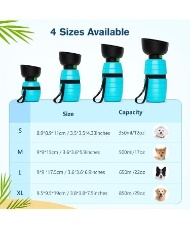 Pecute 850ml Dog Drinking Bottle - Portable Silicone Water Bottle with Foldable Bowl | Ideal for On-the-Go Pets - Buy Online on GoSupps.com