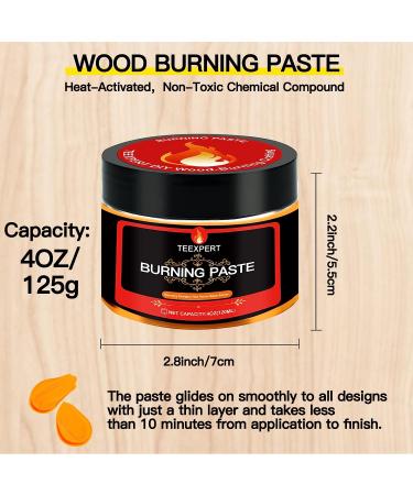 Teexpert Wood Burning Gel - 4OZ/125g Non-Toxic Pyrography Paste for Wood Arts - Buy Online on GoSupps.com