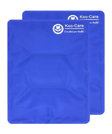 Koo-Care Extra Large Flexible Gel Ice Pack for Injuries Reusable Hot Cold Compress - Fit for Shoulder Arm Back Hip Knee Shin Foot Pain Relief Swelling Physical Therapy (XL 11 x 14) Pack of 2 11 x 14 Inch (Pack ...