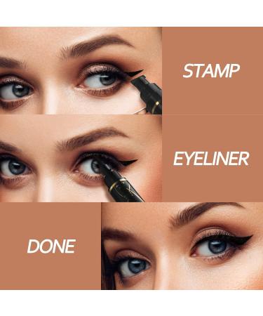 Anglicolor Eyeliner Stamp 2PCS Black Colored Liquid Winged Eyeliner Set - Long Lasting & Waterproof with Smudge-proof Formula - Perfect Wing Cat Eyes - 18 Fl Oz - Buy Online on GoSupps.com