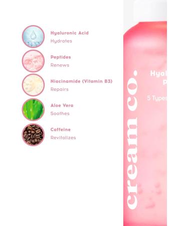cream co. 30ml Peptide Serum & Hyaluronic Acid Face Serum for All Skin Types Niacinamide Anti Aging Serum for Face Vegan Balances Oil Revitalizes - Buy Online on GoSupps.com