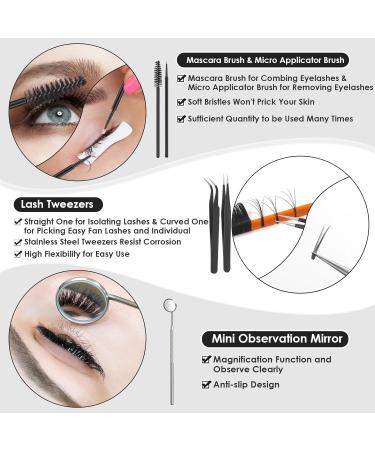 Professional Lash Extension Kit | D Curl Eyelash Supplies Cleaning Kit Glue & Tweezers | Beginner Friendly International Shipping - Buy Online on GoSupps.com